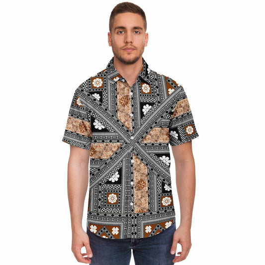 Fiji Masi Short Sleeve Button Down Shirt -3