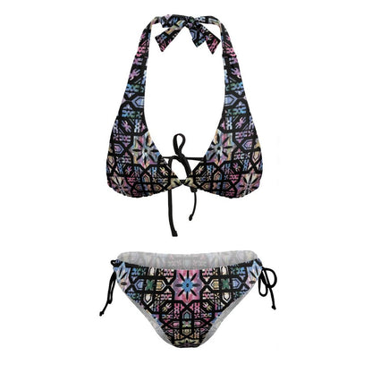 Fiji Masi Plus Size Women‘s Halter Bikini Set 2