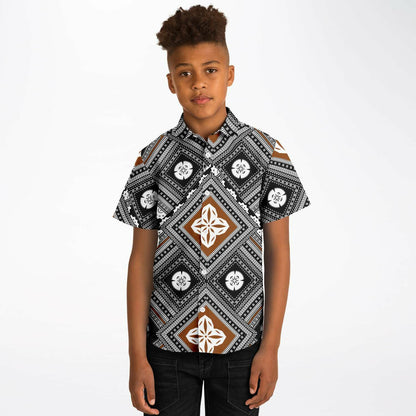 Fiji Masi Kids/Youth Short Sleeve Button Down Shirt 2