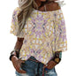 Fiji Masi  Off the Shoulder Half-Sleeve T-shirt 1