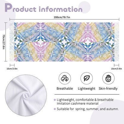 Fiji Masi Cashmere-like Tassel Scarf 2