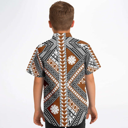 Fiji Masi Kids/Youth Short Sleeve Button Down Shirt 3