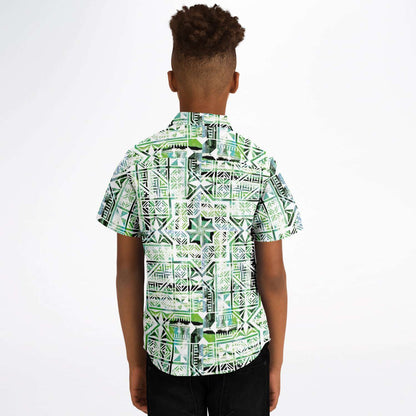 Fiji Masi Kids/Youth Short Sleeve Button Down Shirt- 7