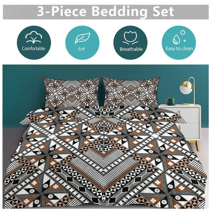 Fiji Masi 3-Piece Bedding Set-90"x90"/ 229x229cm (Dual-sided Printing) 2
