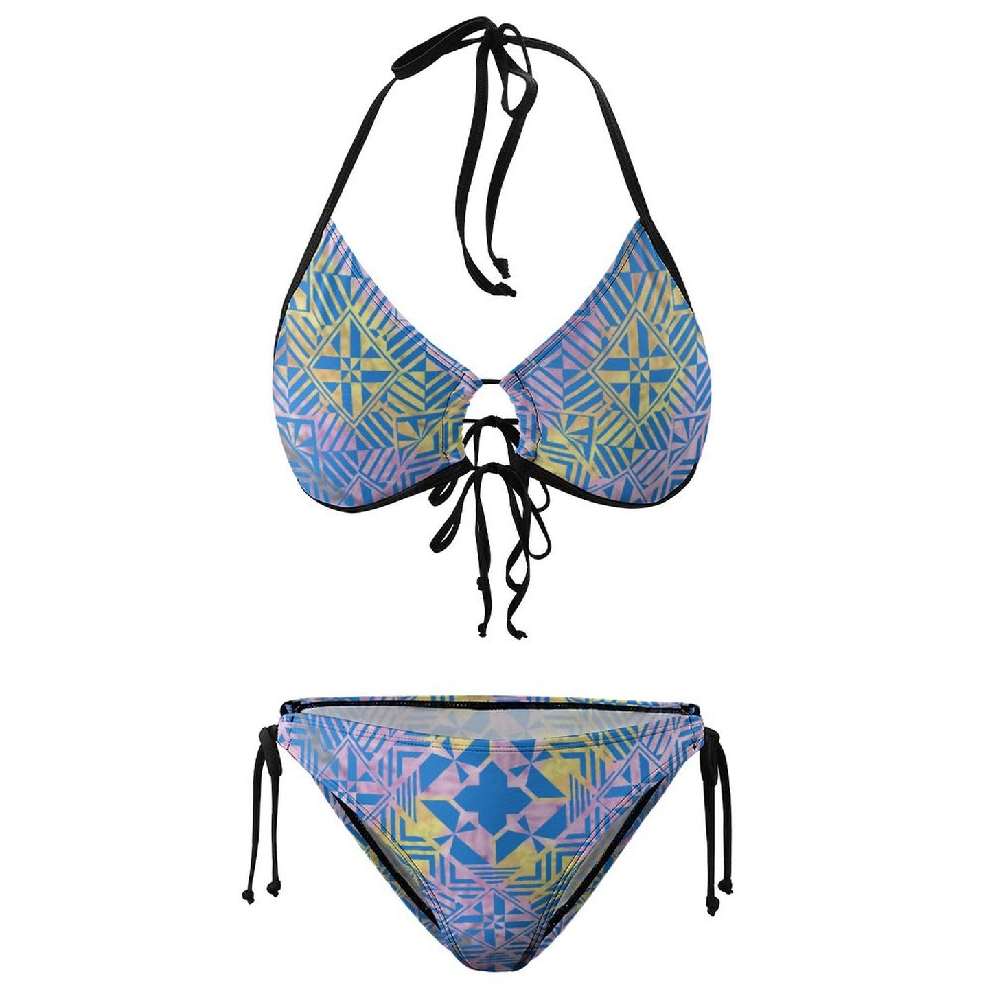 Fiji Masi Plus Size Halter Tie Front Bikini Set 2