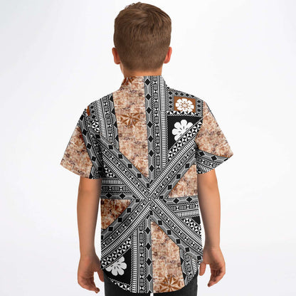 Fiji Masi Kids/Youth Short Sleeve Button Down Shirt -4