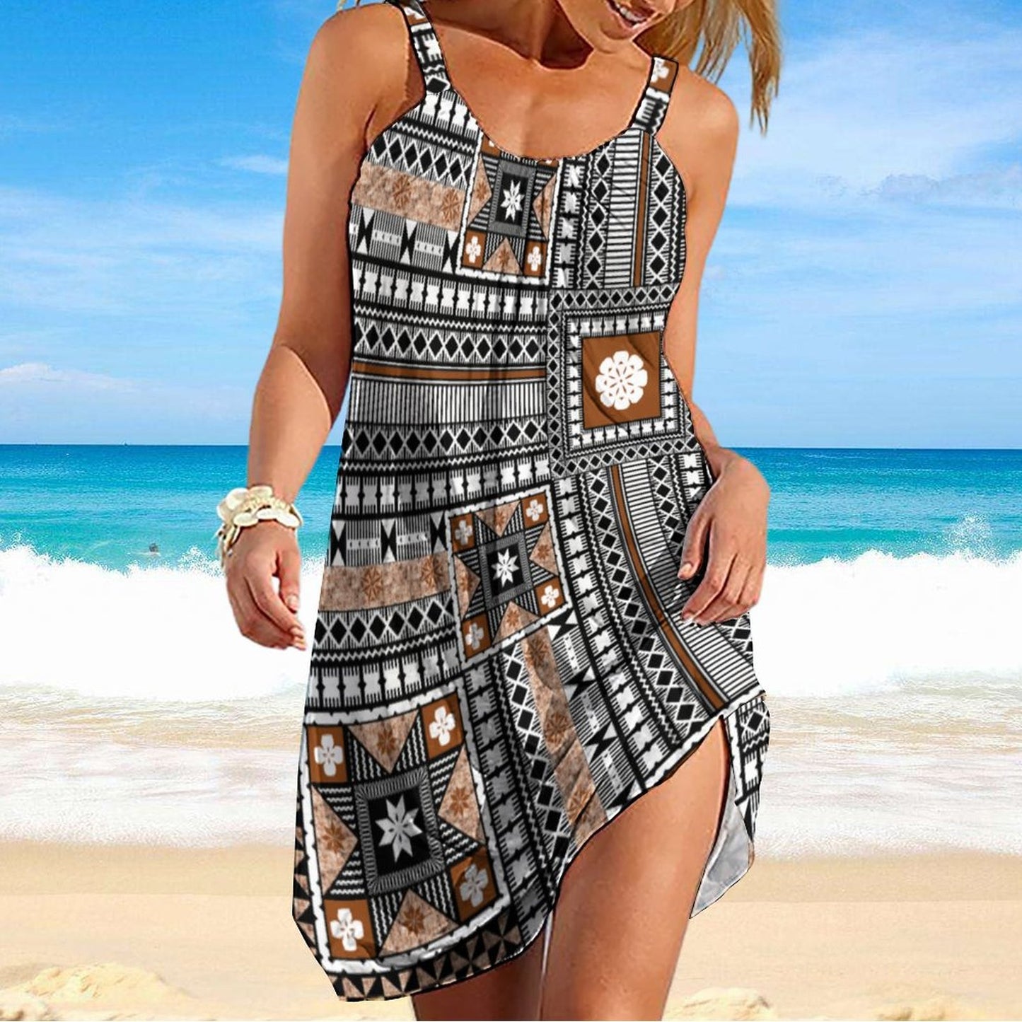 Fiji  Masi Sleeveless Dress 1