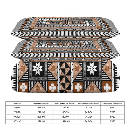 Fiji Masi 3-Piece Bedding Set-90"x90"/ 229x229cm (Dual-sided Printing) 5