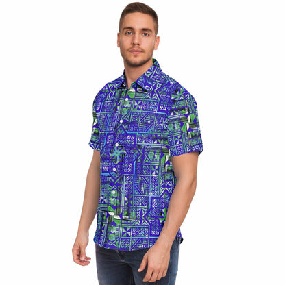Fiji Masi Short Sleeve Button Down Shirt 1