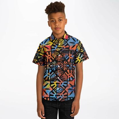 Fiji Masi Kids/Youth Short Sleeve Button Down Shirt -6