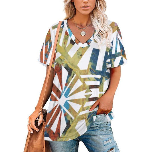 Fiji MasiIce Silk V Neck Short-Sleeve Shirt 1