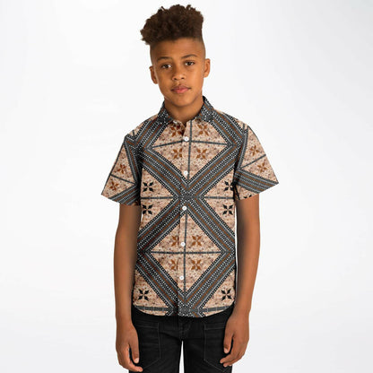 Fiji Masi Kids/Youth Short Sleeve Button Down Shirt 1