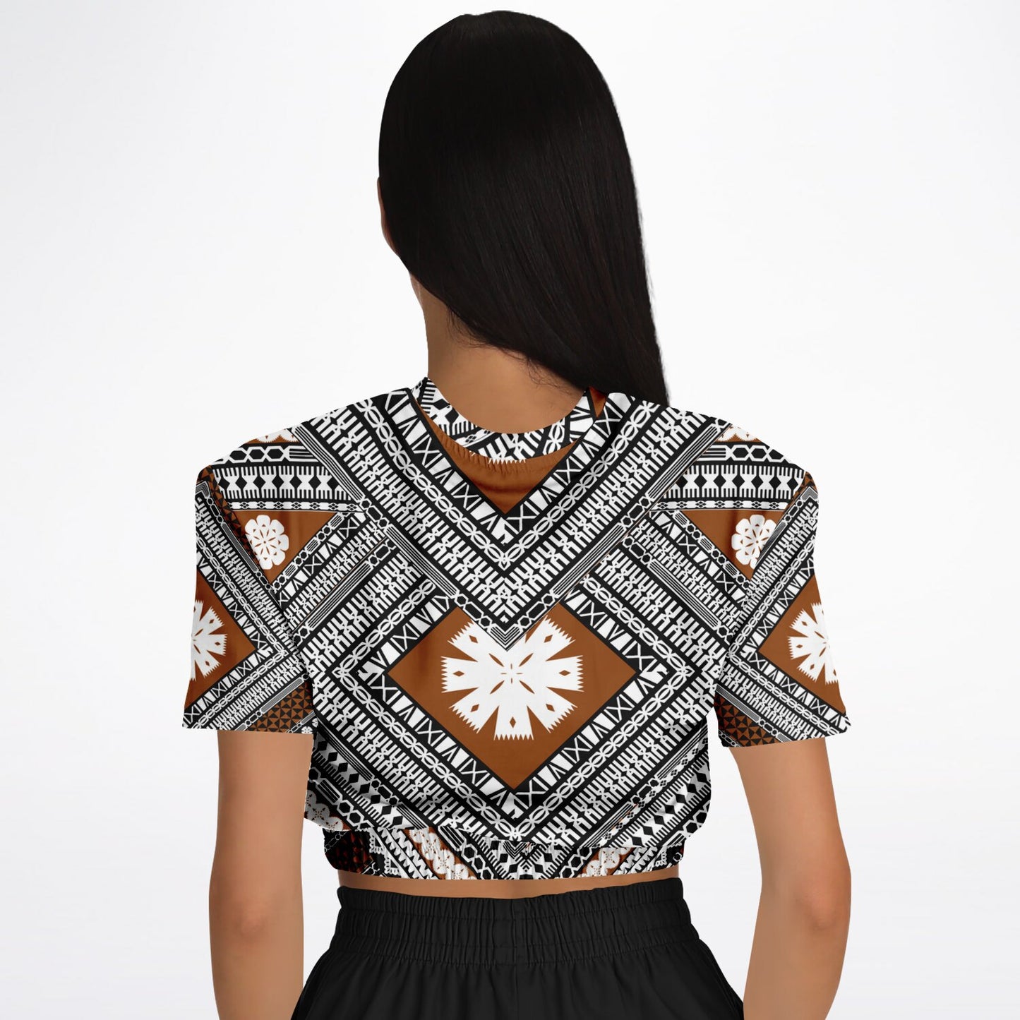 Fiji Masi  Short Sleeve Crop Top 1