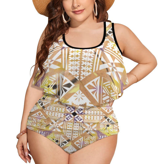 Fiji Masi Plus Size Women's Two piece Swimsuit with Tankini 1