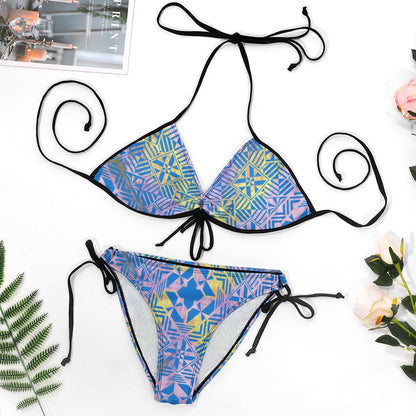 Fiji Masi Plus Size Halter Tie Front Bikini Set 2