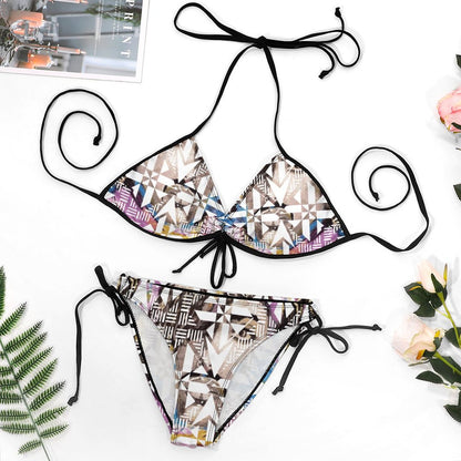 Fiji Masi Plus Size Halter Tie Front Bikini Set 3
