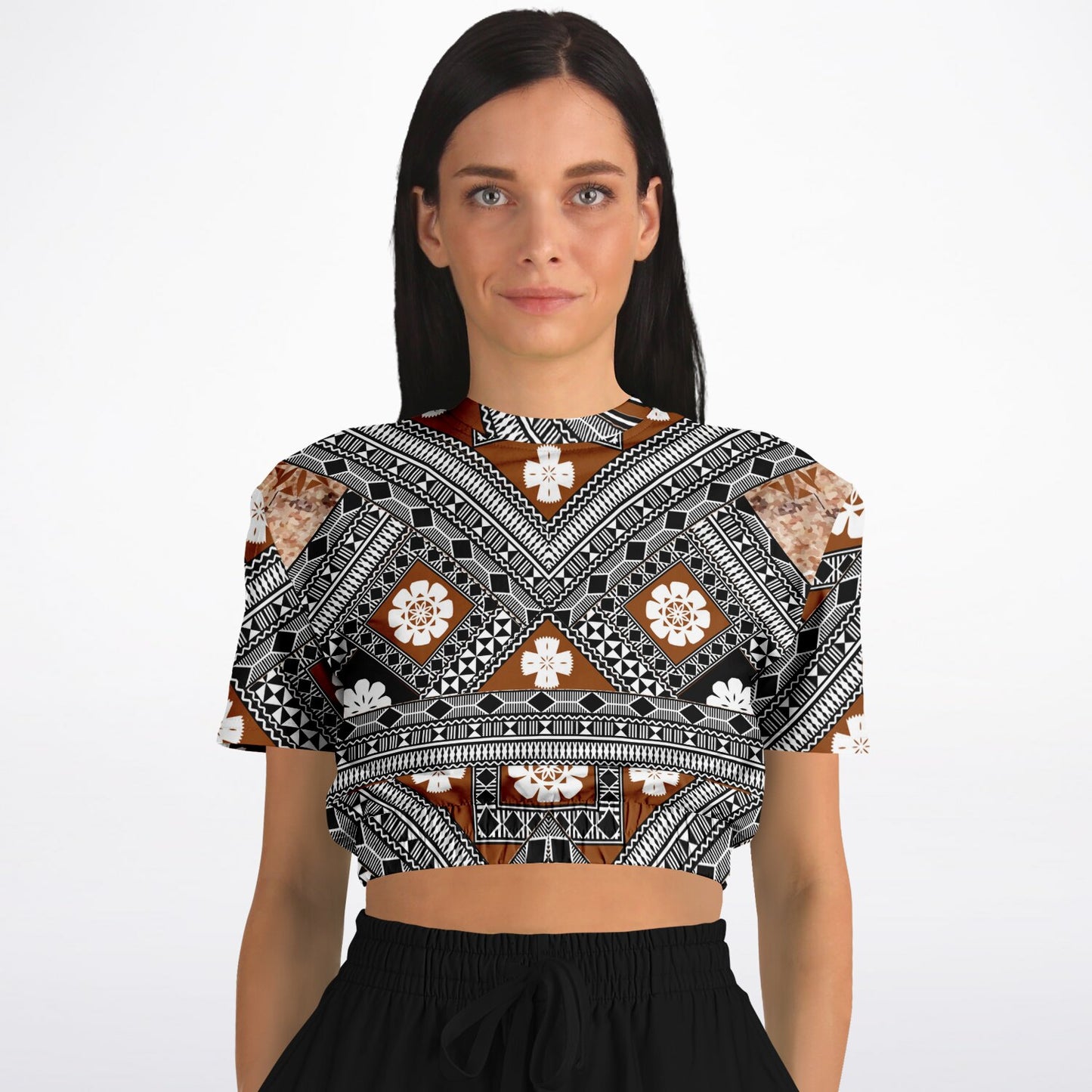 Fiji Masi  Short Sleeve Crop Top 7