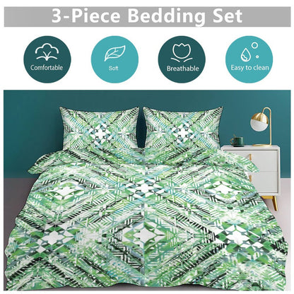 Fiji Masi 3-Piece Bedding Set-90"x90"/ 229x229cm (Dual-sided Printing) 23