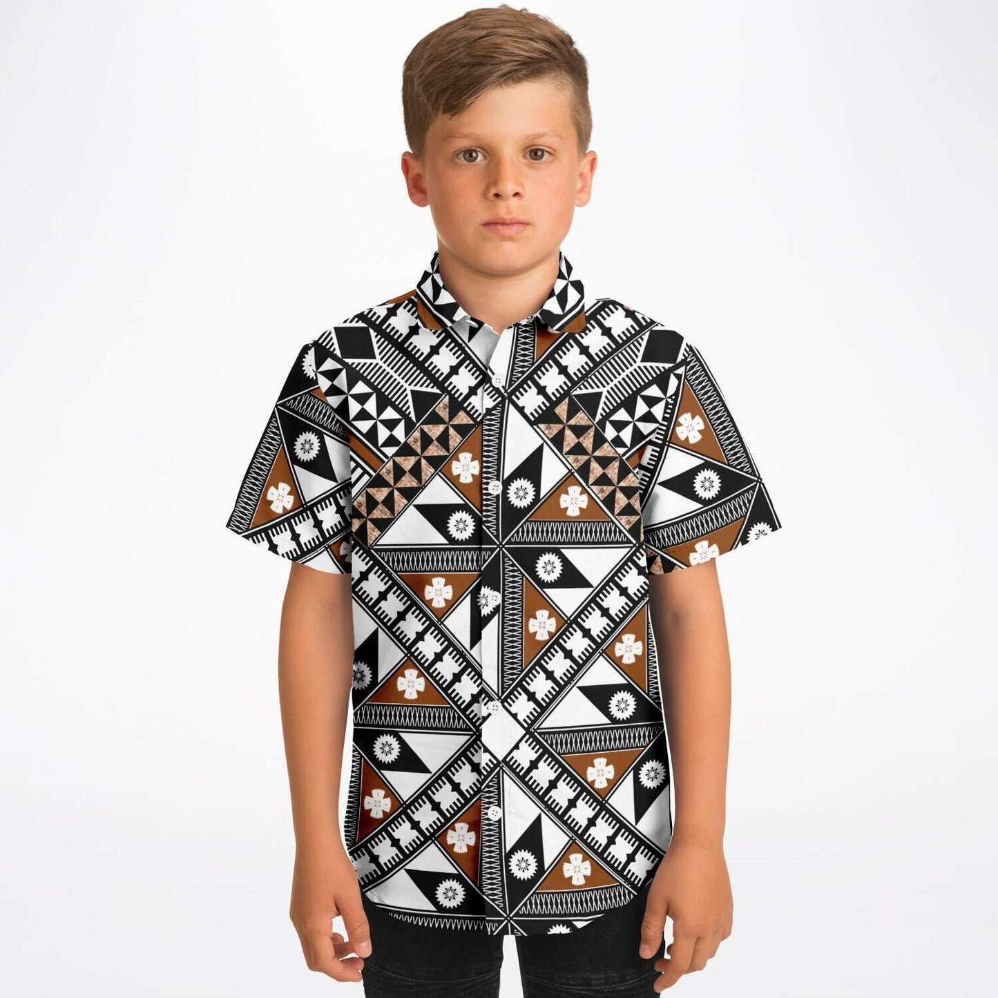 Fiji Masi Kids/Youth Short Sleeve Button Down Shirt - 5