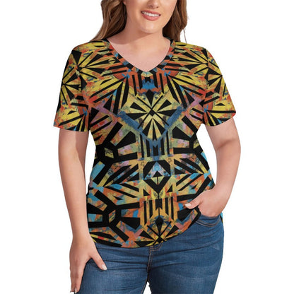 Fiji Masi  Ice Silk V Neck Short-Sleeve Shirt 2