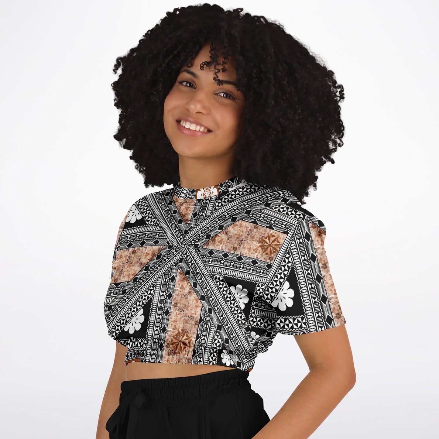 Fiji Masi  Short Sleeve Crop Top 4