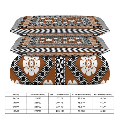 Fiji Masi 3-Piece Bedding Set-90"x90"/ 229x229cm (Dual-sided Printing) 8