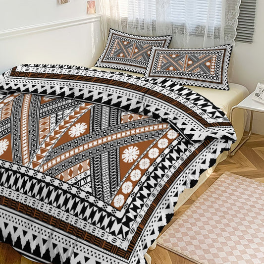 Fiji Masi 3-Piece Bedding Set-90"x90"/ 229x229cm (Dual-sided Printing) 3