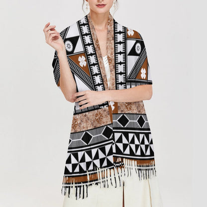 Fiji Masi Cashmere-like Tassel Scarf 3