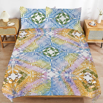 Fiji Masi 3-Piece Bedding Set-90"x90"/ 229x229cm (Dual-sided Printing) 20