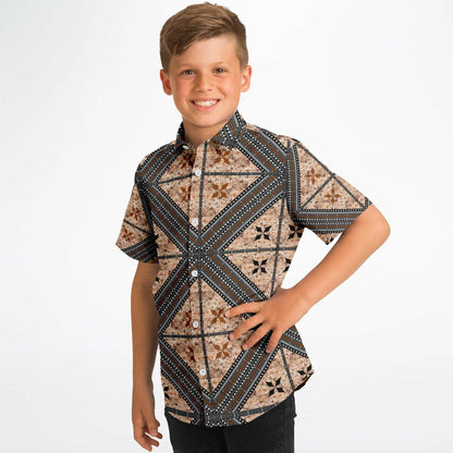 Fiji Masi Kids/Youth Short Sleeve Button Down Shirt 1