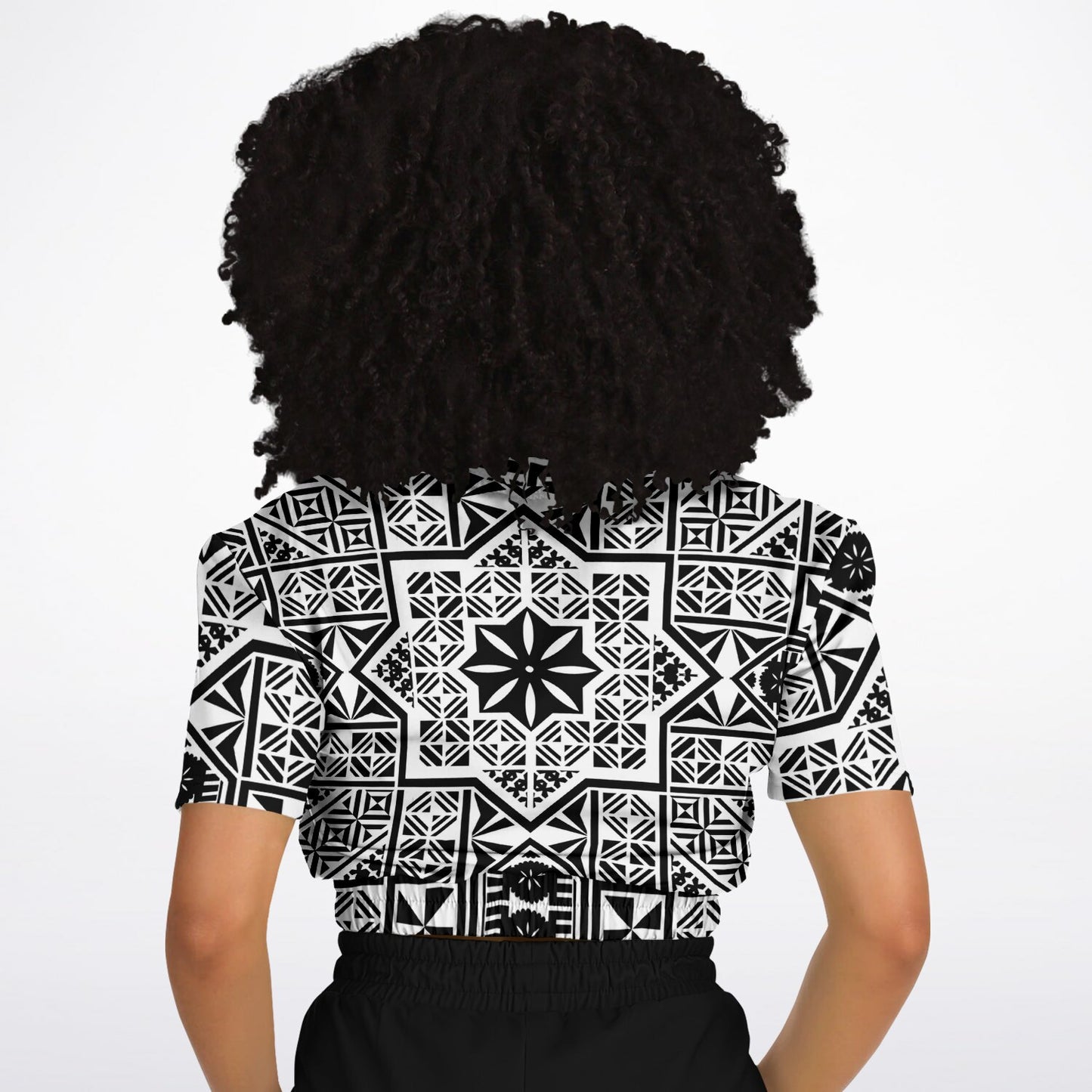 Fiji Masi  Short Sleeve Crop Top 3