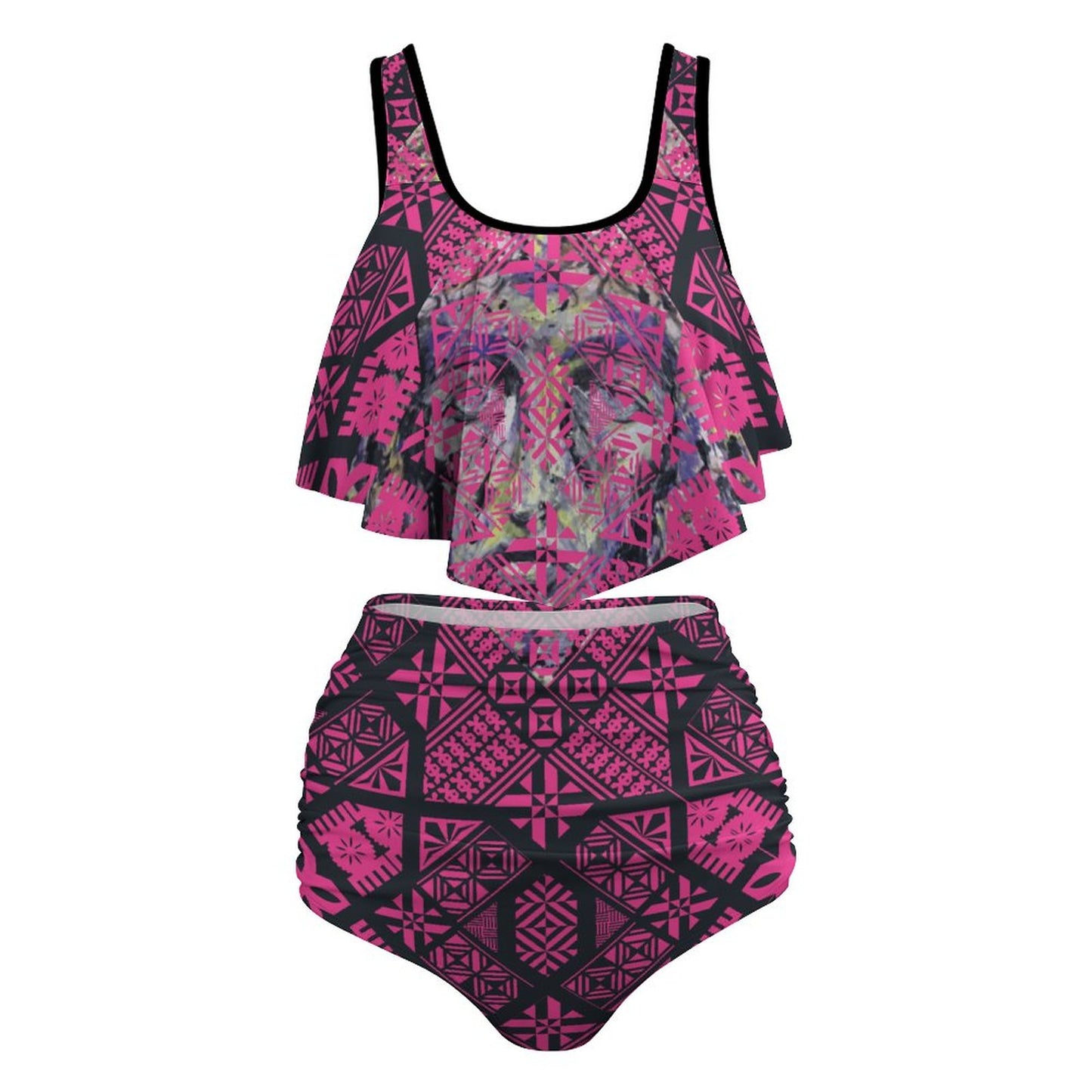 Fiji Masi Plus Size Women's Two piece Swimsuit with Tankini 4