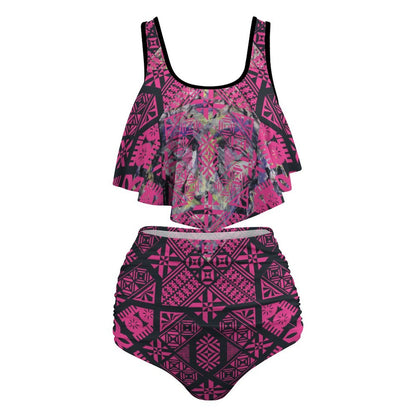 Fiji Masi Plus Size Women's Two piece Swimsuit with Tankini 4