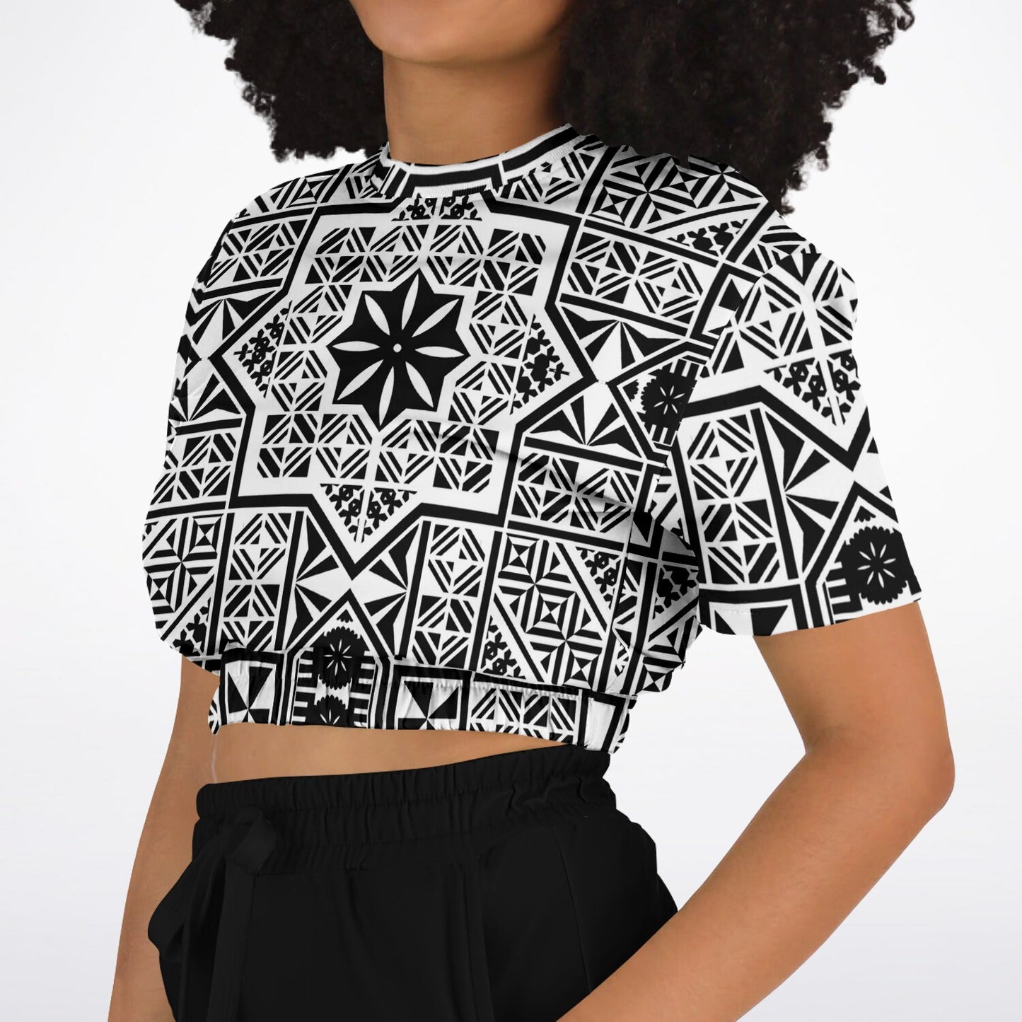 Fiji Masi  Short Sleeve Crop Top 3