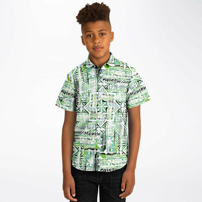 Fiji Masi Kids/Youth Short Sleeve Button Down Shirt- 7
