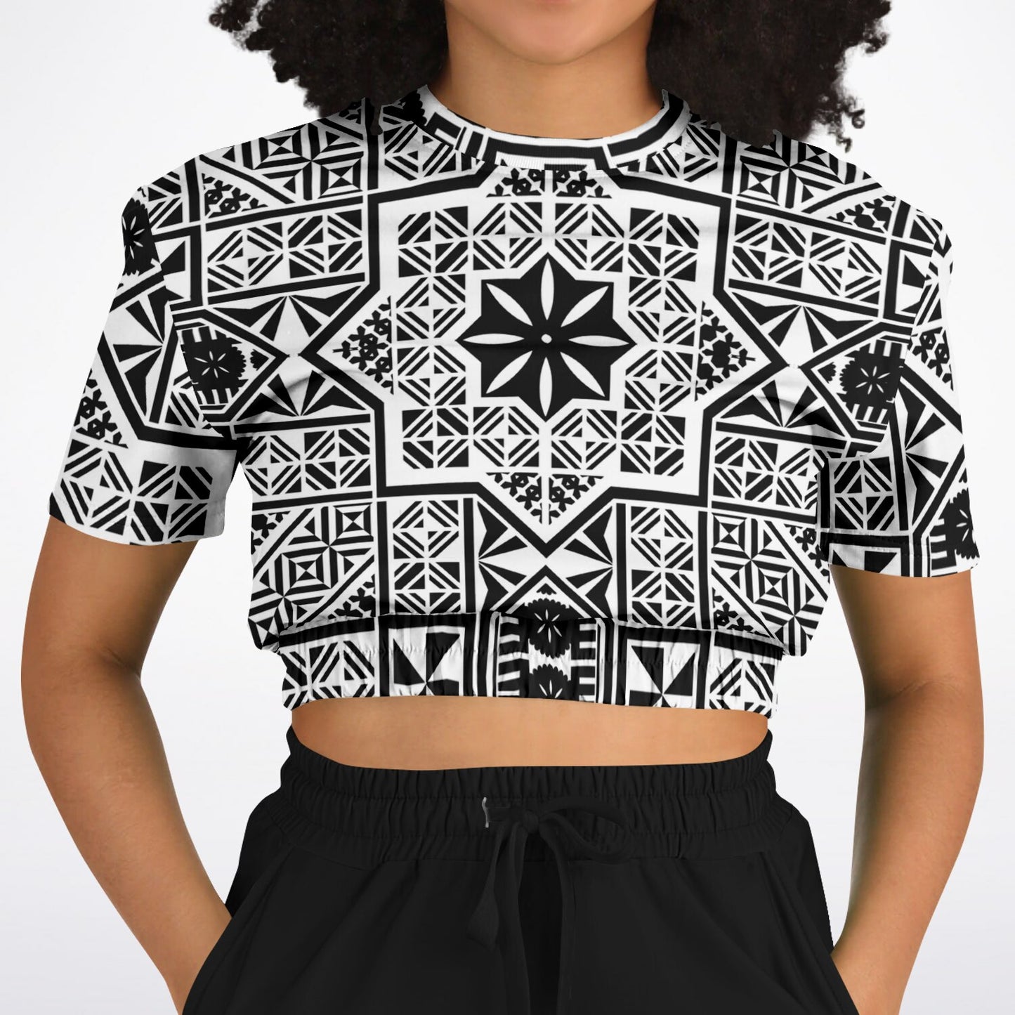Fiji Masi  Short Sleeve Crop Top 3