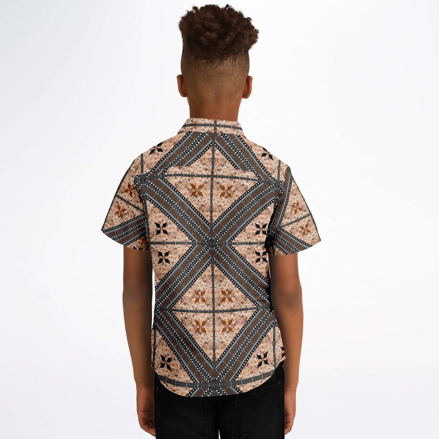 Fiji Masi Kids/Youth Short Sleeve Button Down Shirt 1