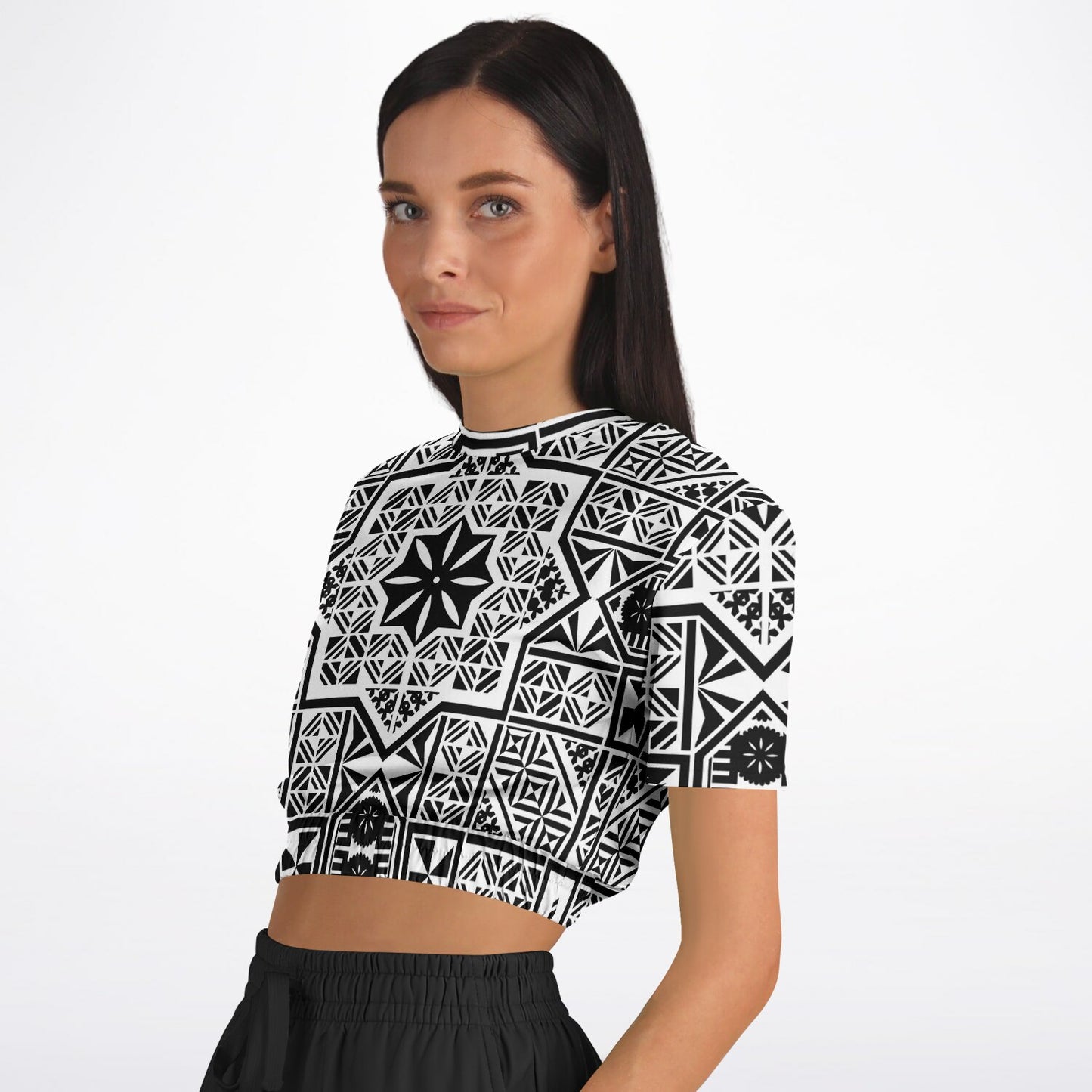 Fiji Masi  Short Sleeve Crop Top 3