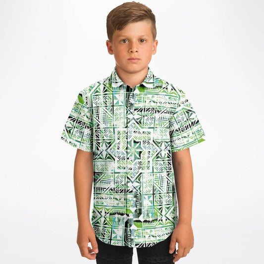 Fiji Masi Kids/Youth Short Sleeve Button Down Shirt- 7