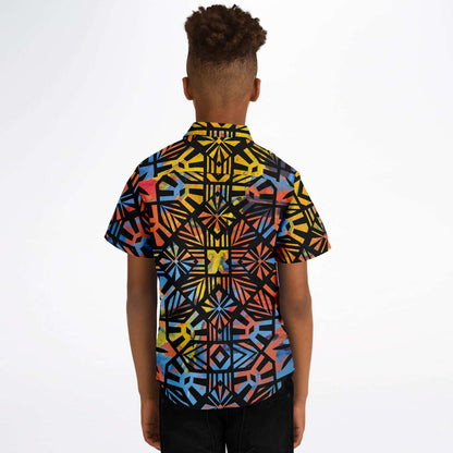Fiji Masi Kids/Youth Short Sleeve Button Down Shirt -6