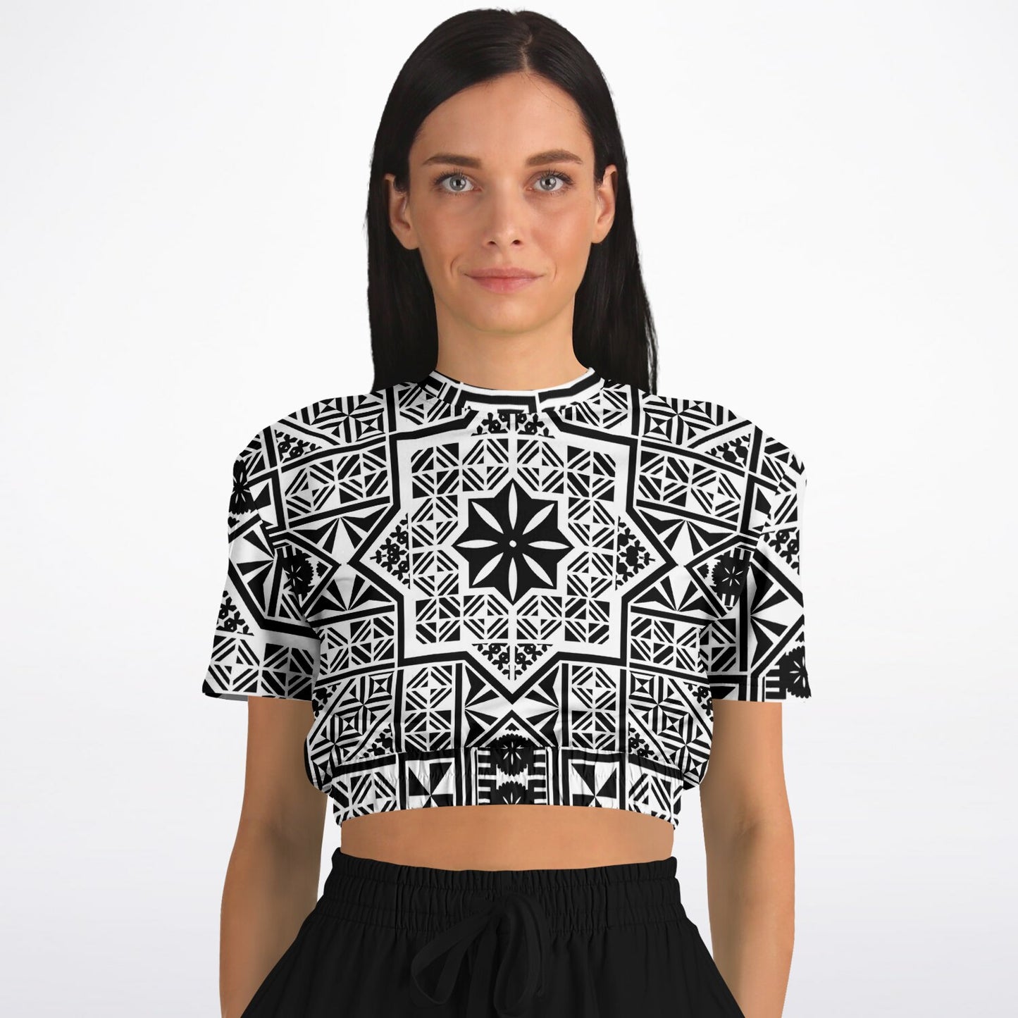 Fiji Masi  Short Sleeve Crop Top 3