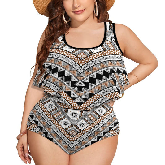 Fiji Masi Plus Size Women's Two piece Swimsuit with Tankini 2