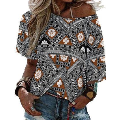 Fiji Masi Off the Shoulder Half-Sleeve T-shirt 2