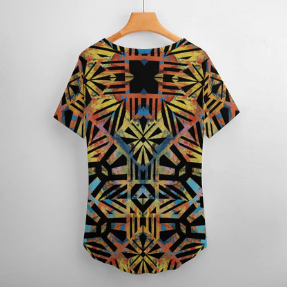 Fiji Masi  Ice Silk V Neck Short-Sleeve Shirt 2