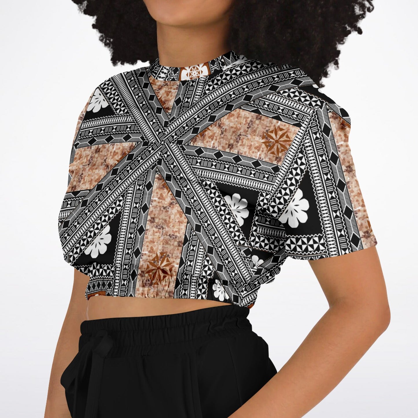 Fiji Masi  Short Sleeve Crop Top 4