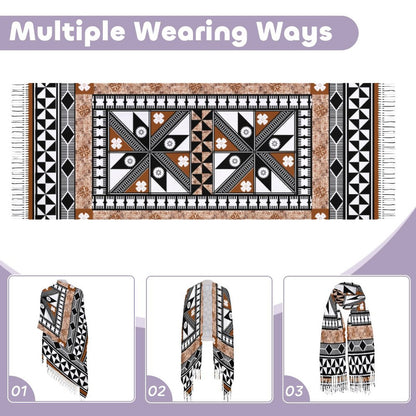 Fiji Masi Cashmere-like Tassel Scarf 3