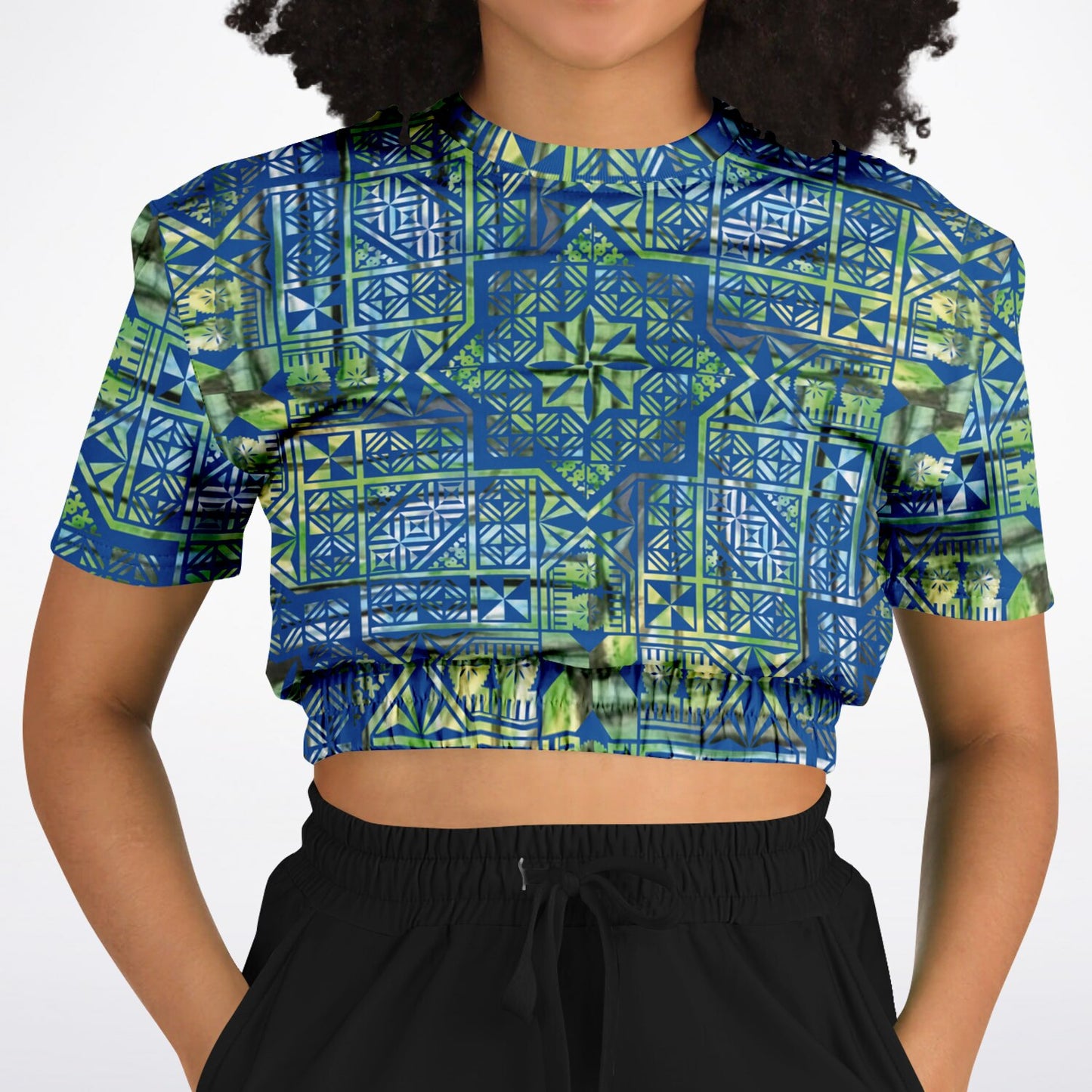 Fiji Masi  Short Sleeve Crop Top 6