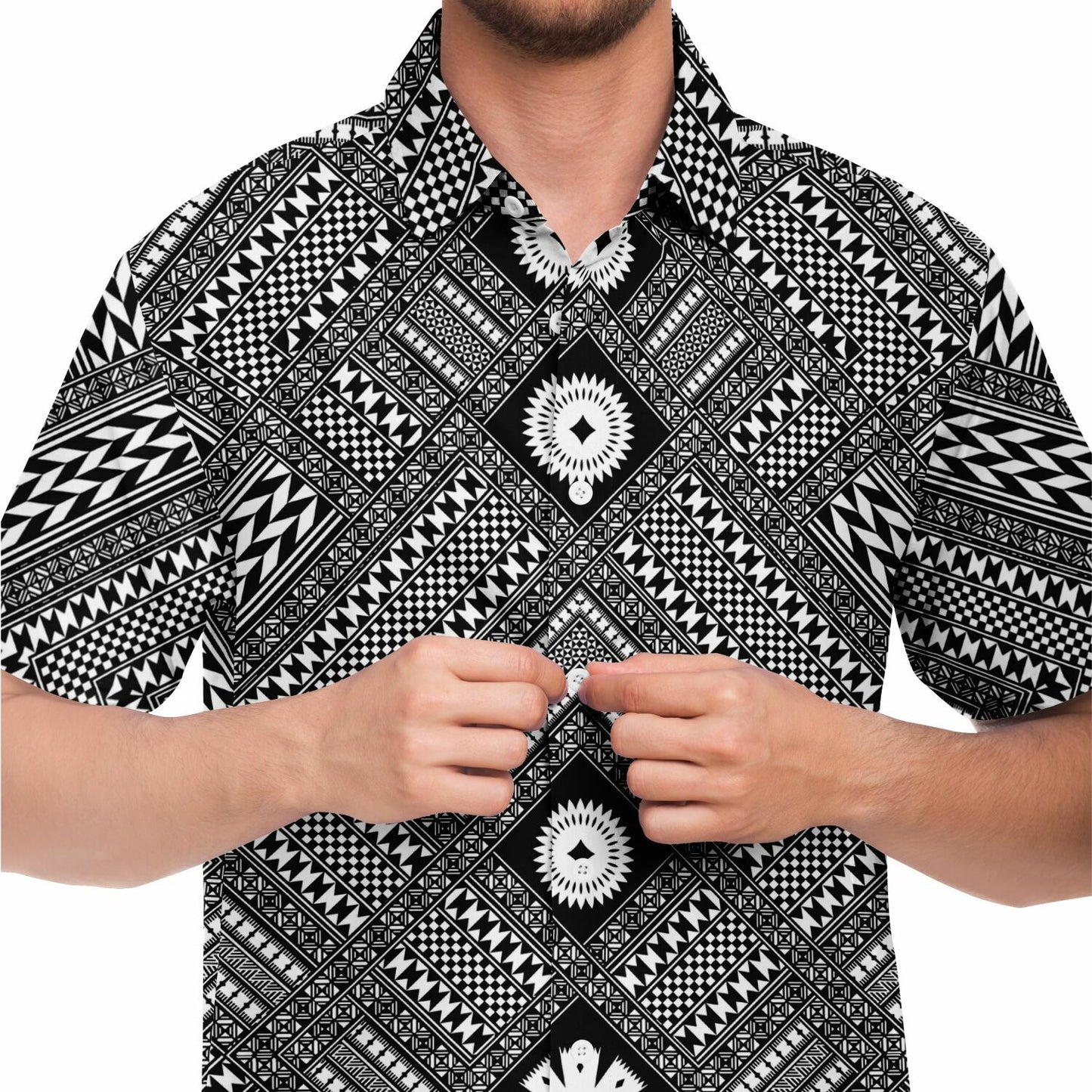 Fiji Masi Short Sleeve Button Down Shirt - 2