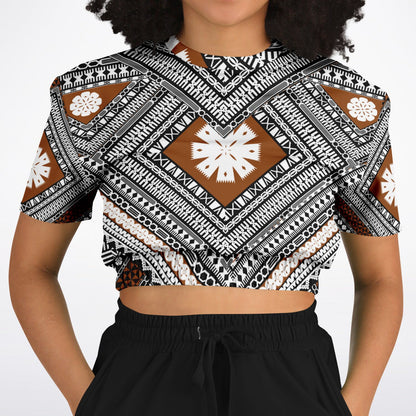 Fiji Masi  Short Sleeve Crop Top 1