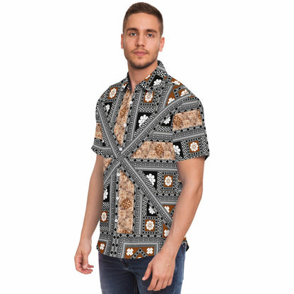 Fiji Masi Short Sleeve Button Down Shirt -3